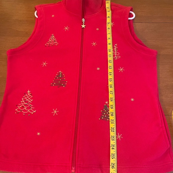 Drapers and Damons Fleece Christmas Vest Size L - Picture 5 of 6